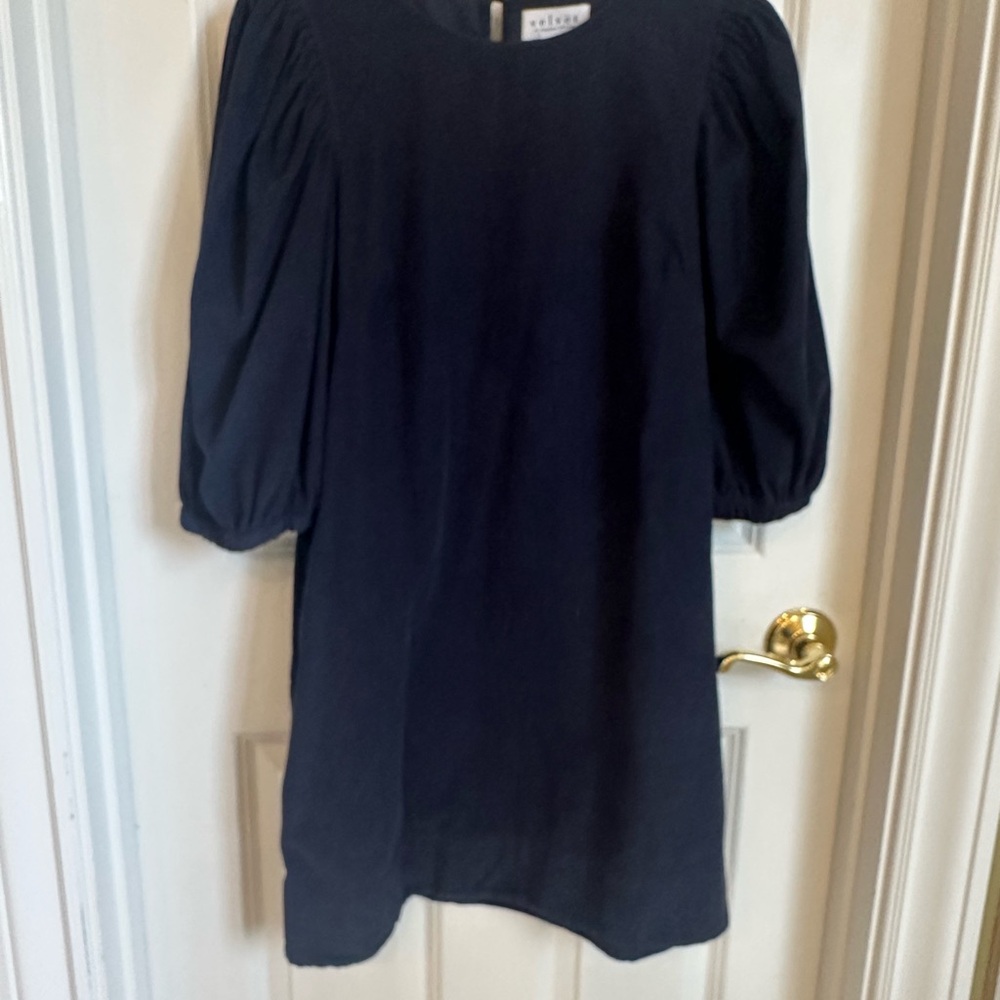 Velvet by Graham & Spencer Blue Sheath Dress with Puff Sleeves